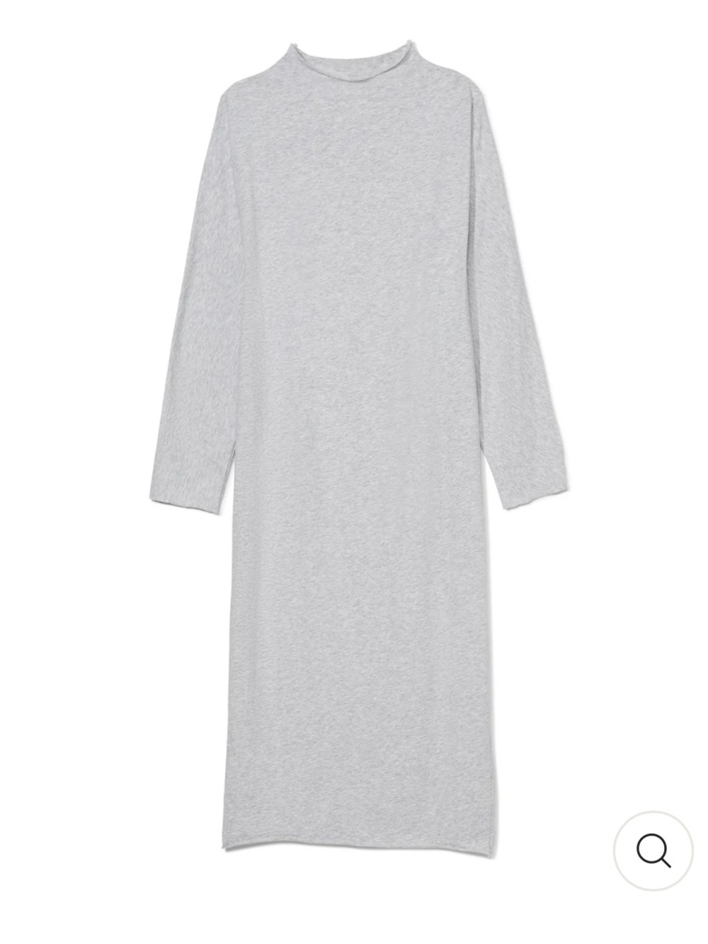 Frank & Eileen Funnel Neck Midi in Gray Melange Essential Jersey Dress Small